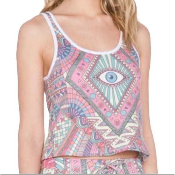 💋🦊 WildFox 🥳 Host Pick 🥳 Swim third eye crop tank top only NWT - Picture 1 of 13